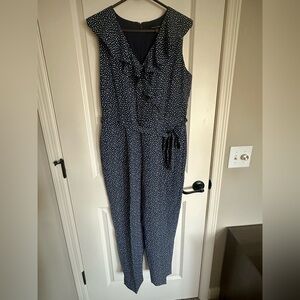 BЯ Navy Polka Dot Jumpsuit